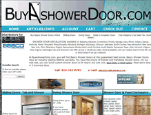 Tablet Screenshot of buyashowerdoor.com